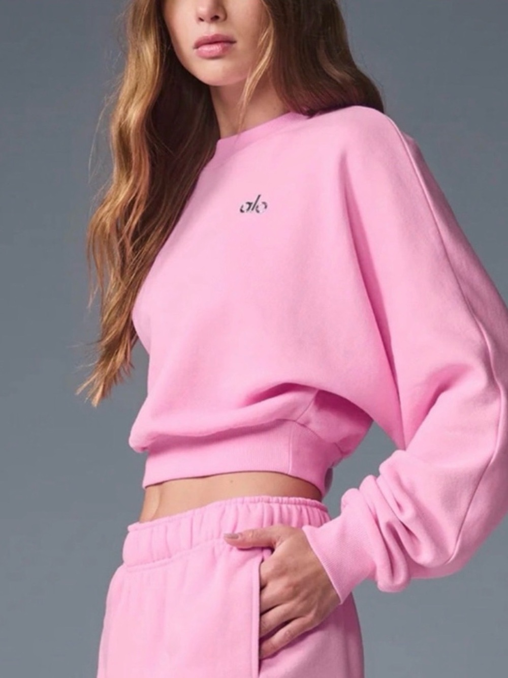 Alo yoga Cropped Accolade Crewneck
French Terry Sweet Pink Sweatshirt S